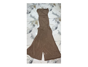 Elegant Nude Strapless Long Dress – Figure Hugging & Classy – Clean Thrift Deal! - 4